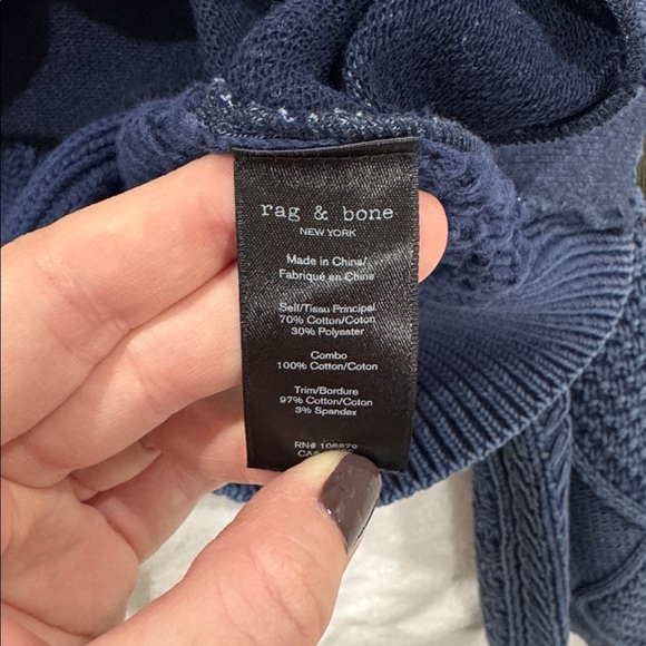 Rag and Bone Navy Blue Sweater - Picture 6 of 6